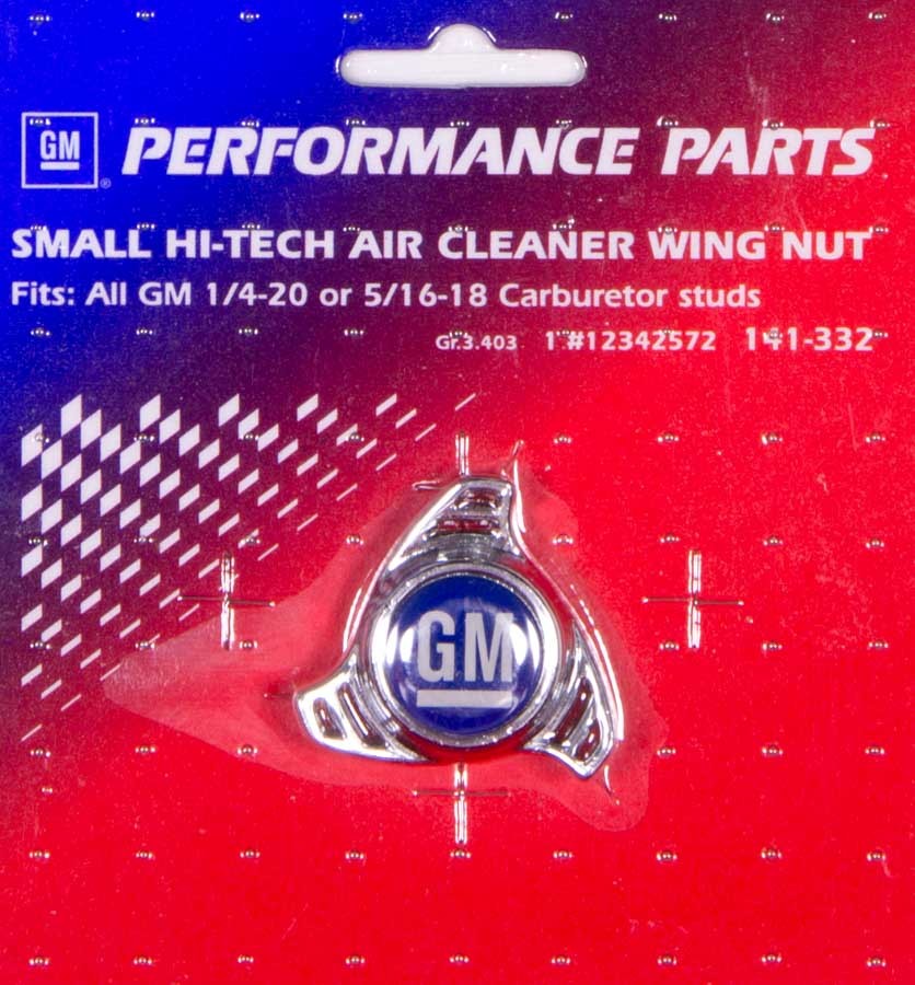 Air Cleaner Center Nut- Small Hi Tech GM Logo Air Cleaner Mounting Nut Proform