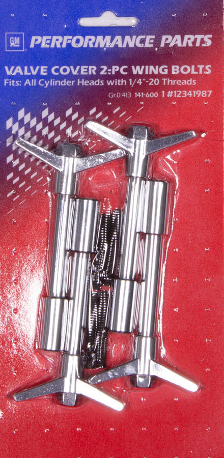 Chrome Bowtie V/C Wing Nuts 4pcs Engine Valve Cover Nut Proform