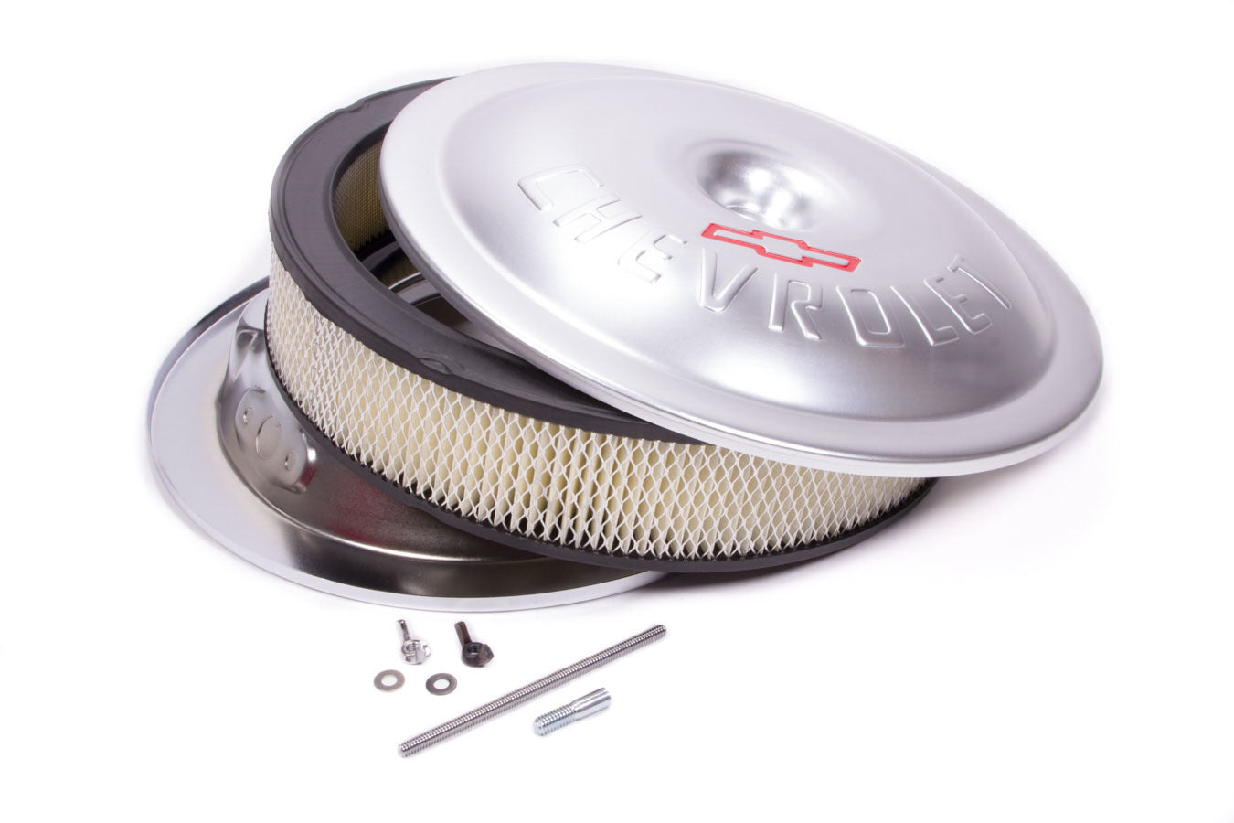 14in Clear Aluminum A/C Bowtie Logo Air Cleaner Assembly Proform