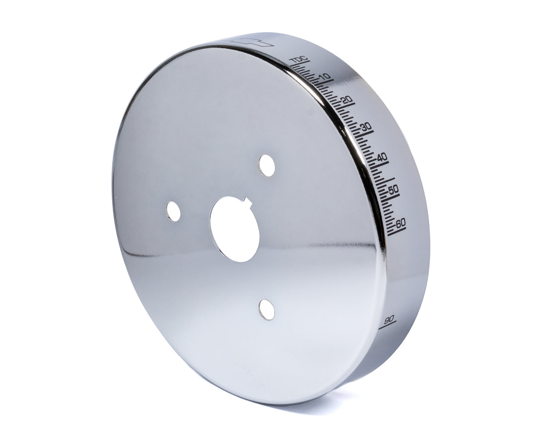 SBC 6 3/4in Balancer Cover Chrome Engine Harmonic Balancer Cover Proform