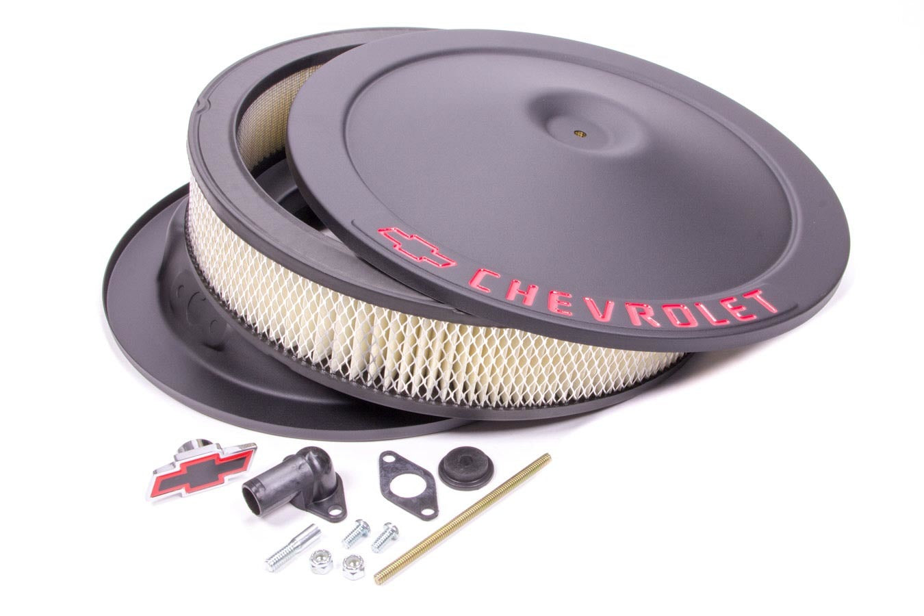 14in Classic Blk Crinkle A/C W/ Bowtie Nut Air Cleaner Assemblies and Air Intake Kits Proform