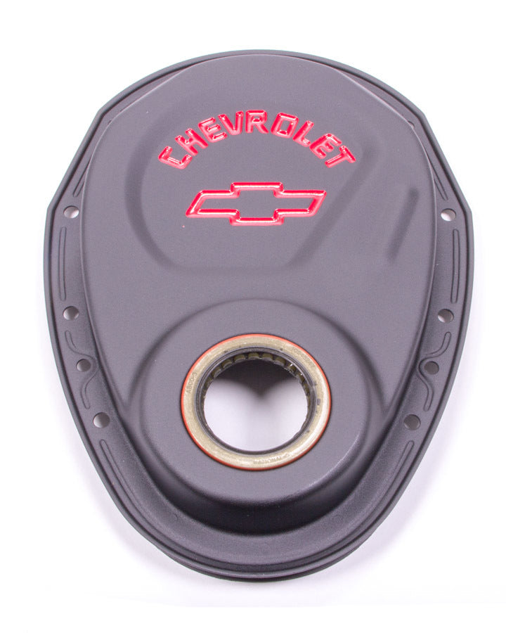 SBC Blk Crinkle Timing Cover Timing Covers Proform