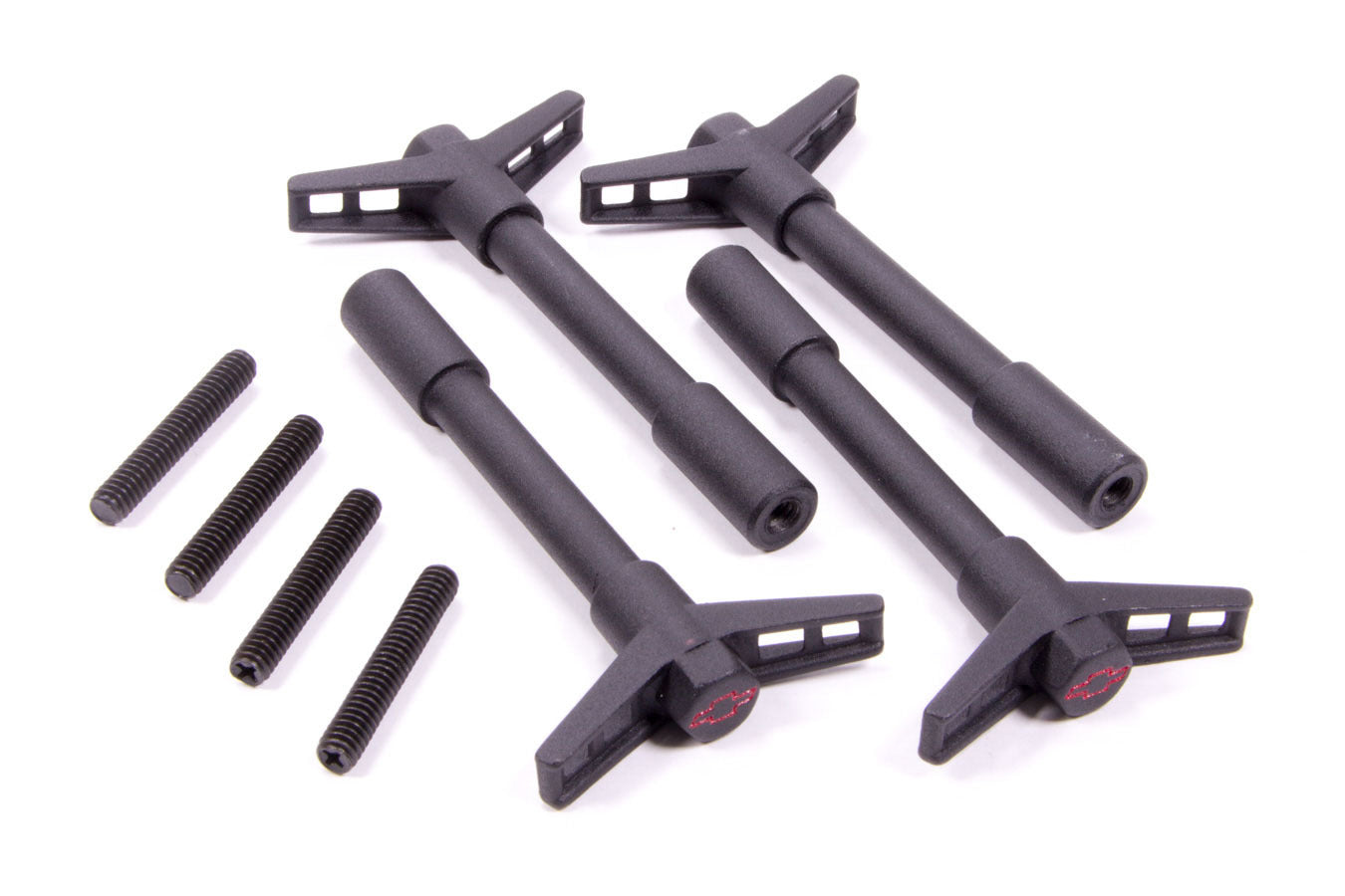 Black Crinkle V/C Wing Nuts 4pcs Engine Valve Cover Nut Proform