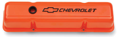 SBC Valve Covers - Tall w/Baffle - Orange Engine Valve Cover Proform