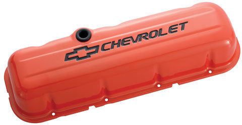 BBC Valve Covers - Stamped - Orange Valve Covers Proform