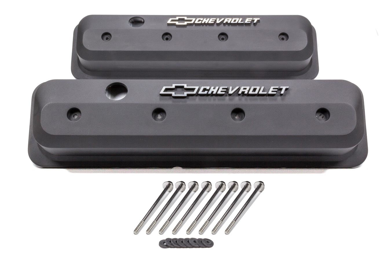 SBC Valve Cover Slant Edge Black Crinkle Valve Covers Proform