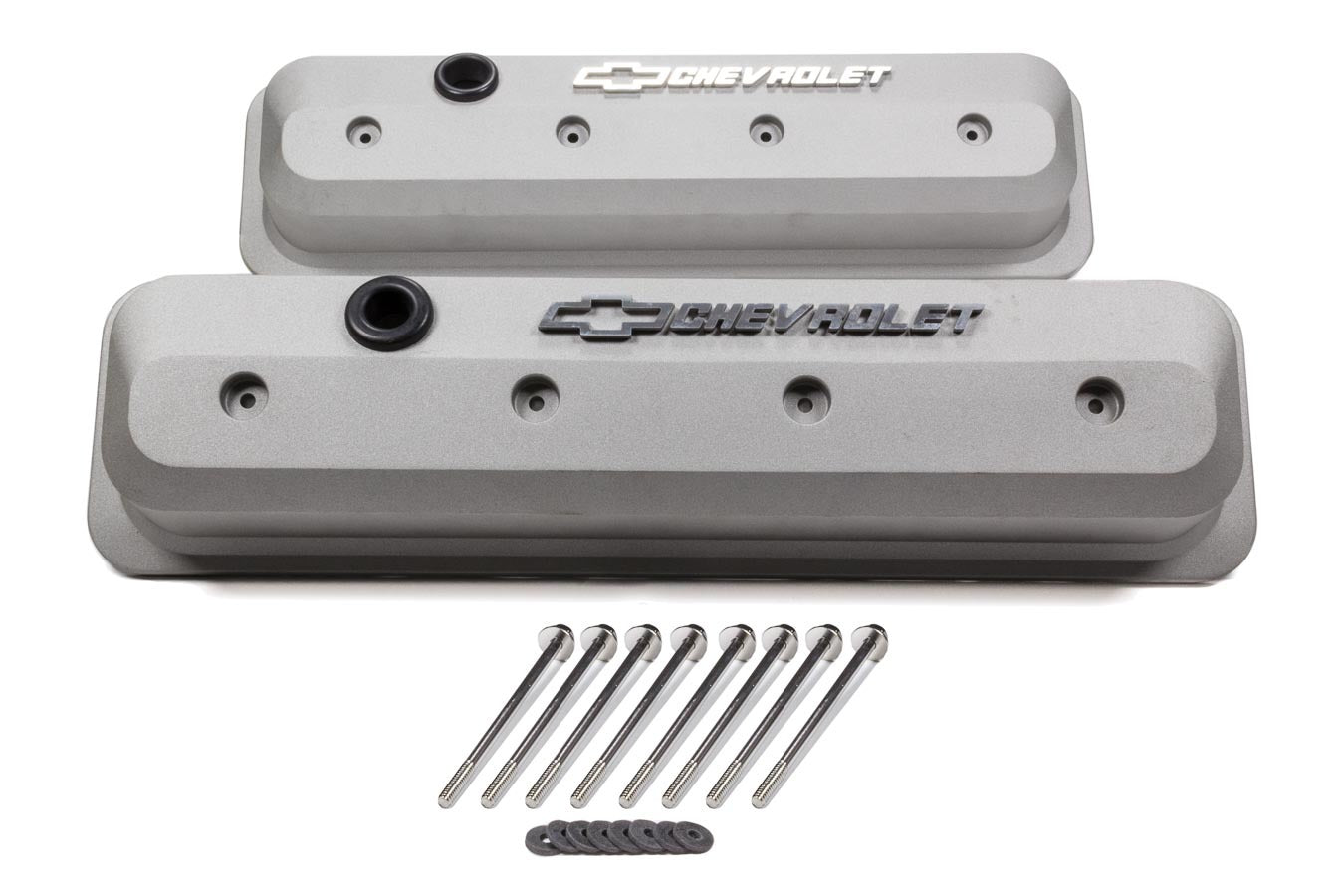 SBC Valve Cover Slant Edge Gray Crinkle Engine Valve Cover Proform