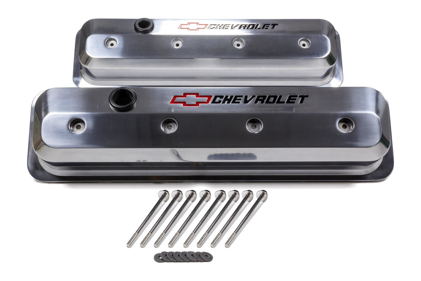 SBC Valve Cover Slant Edge Polished Engine Valve Cover Proform