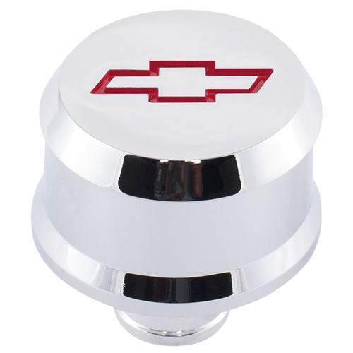 Bowtie Slant-Edge Breather Cap Red Bowtie Engine Crankcase Breather Cap Proform