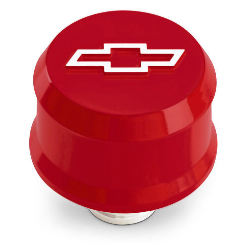Slant Edge Breather Cap Raised Bowtie Emblem Red Engine Crankcase Breather Cap Proform