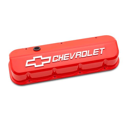Slant Edge Valve Covers BBC Chevy Orange Engine Valve Cover Proform