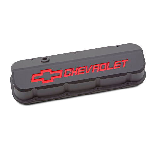 Slant Edge Valve Covers BBC Black Crinkle Engine Valve Cover Proform