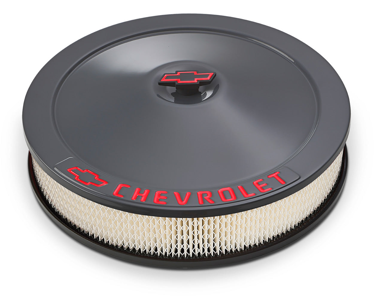 SBC 14in A/C - Shark Gray w/Bowtie Logo Air Cleaner Assemblies and Air Intake Kits Proform