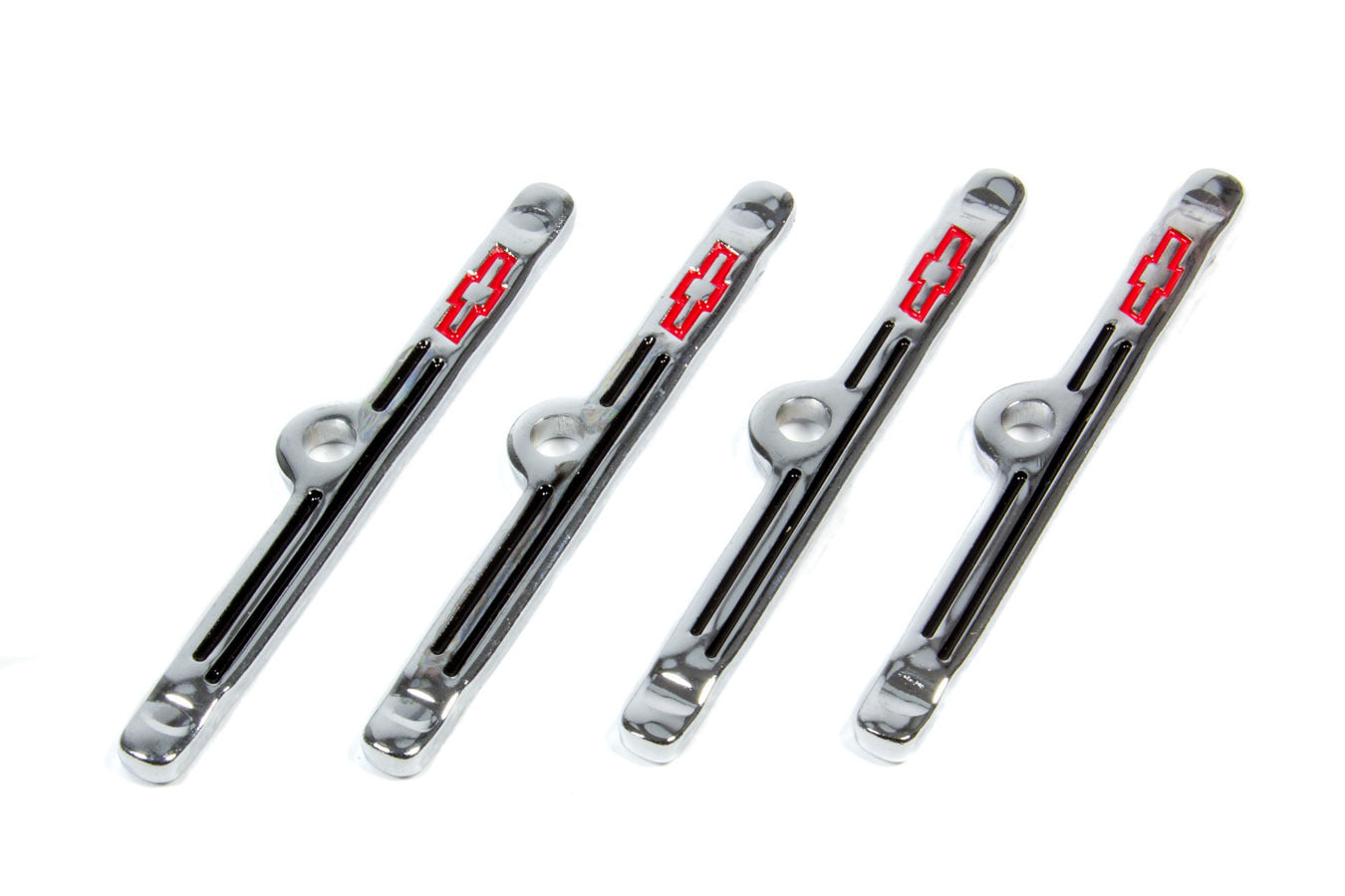 Street Chrome V/C Hold Down Clamps 4pcs Engine Valve Cover Hold Down Tab Proform