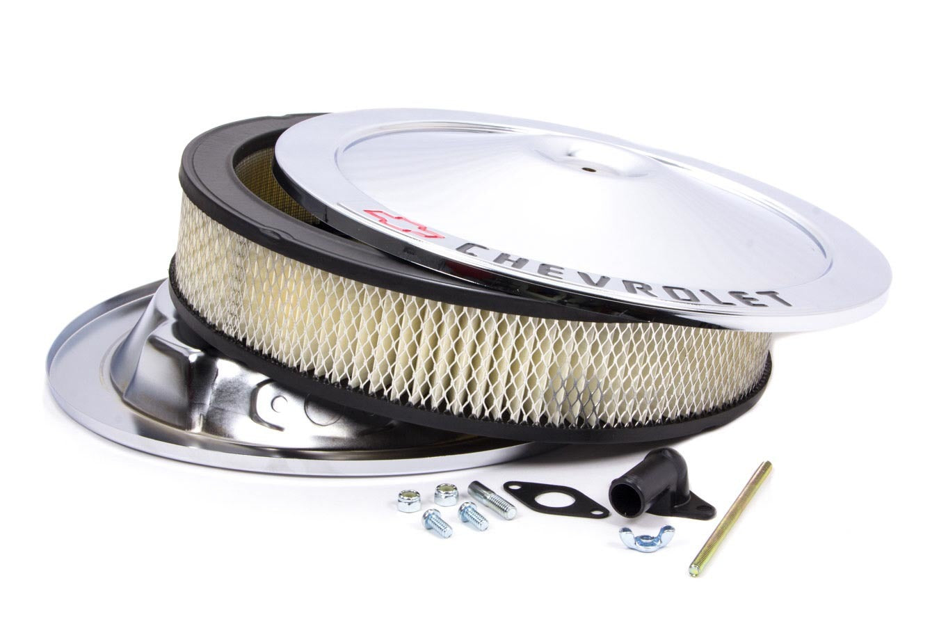 14in Street Chrome A/C Bowtie Logo Air Cleaner Assemblies and Air Intake Kits Proform