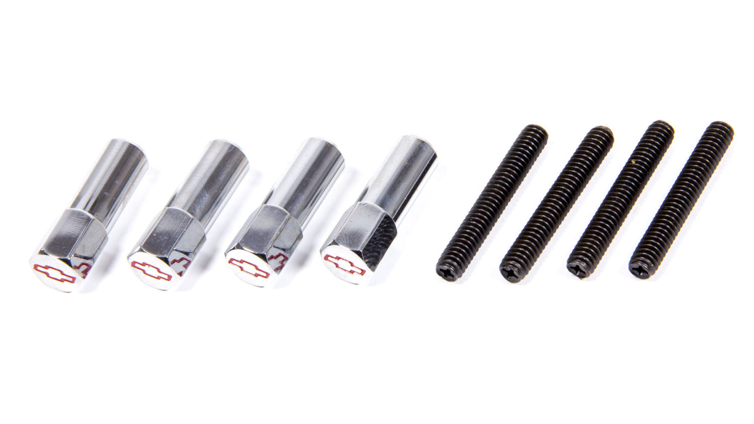 Valve Cover Nuts Chrome w/Red Bowtie Engine Valve Cover Nut Proform