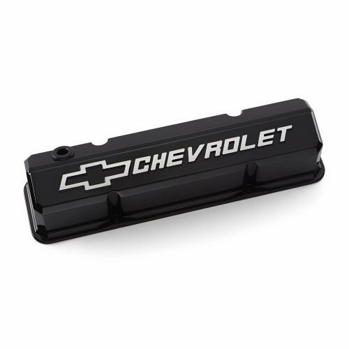 SBC Valve Covers Slant Edge Liquid Black Valve Covers Proform