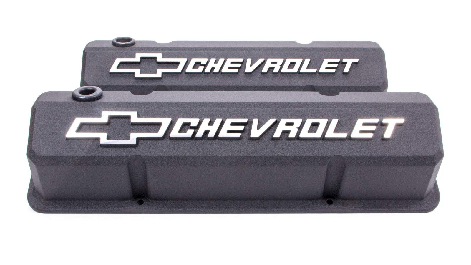 SBC Slant Edge Blk Crinkle V/C Tall Valve Covers Proform