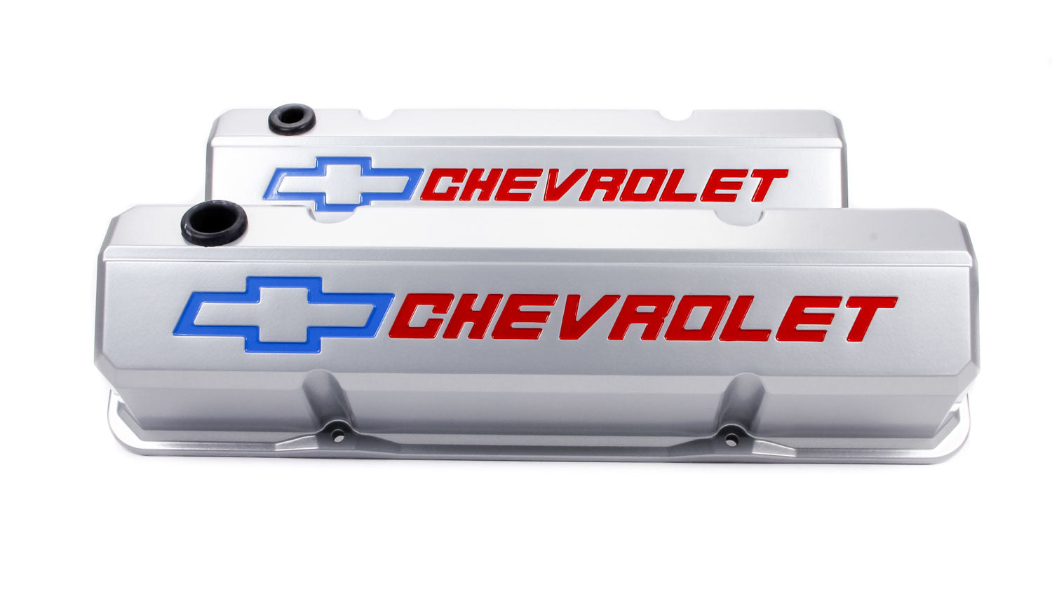 SBC Slant Edge Hi-Tech Gray V/C Tall Rec Logo Engine Valve Cover Proform