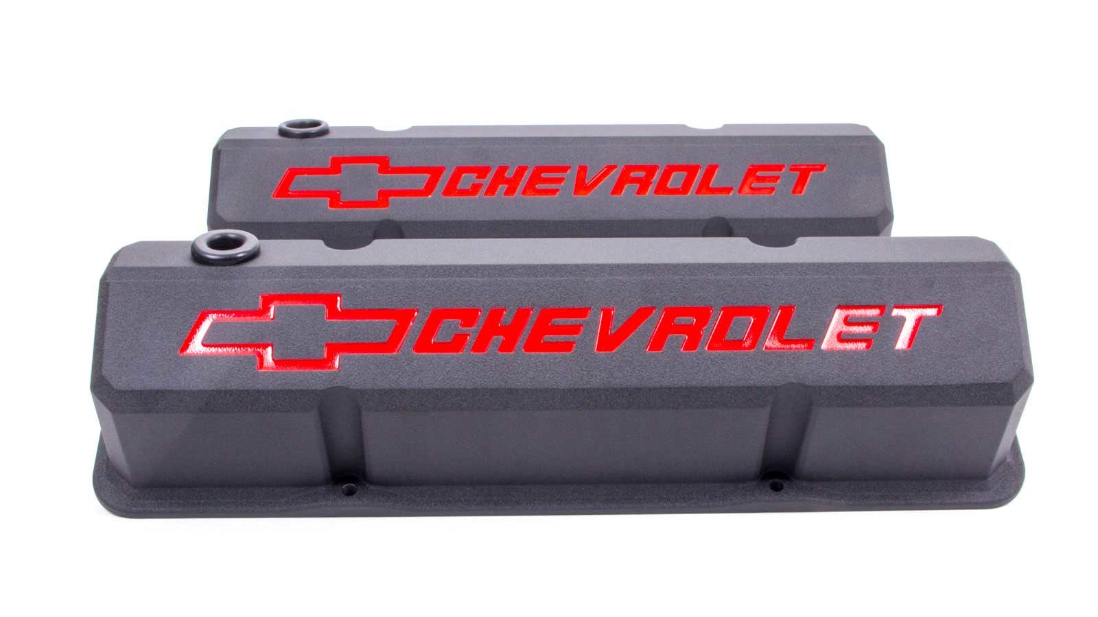SBC Slant Edge Blk Crinkle V/C Tall Engine Valve Cover Proform