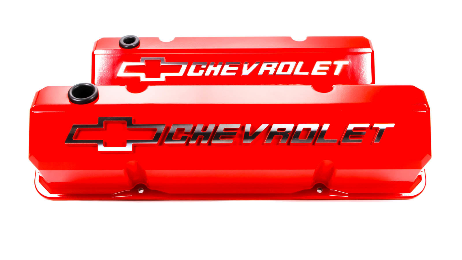 SBC Slant Edge V/C's - Die Cast - Red Engine Valve Cover Proform