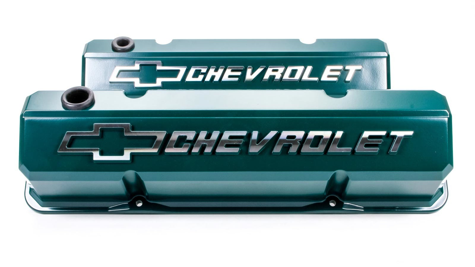 SBC Slant Edge V/C's - Die Cast - Green Engine Valve Cover Proform