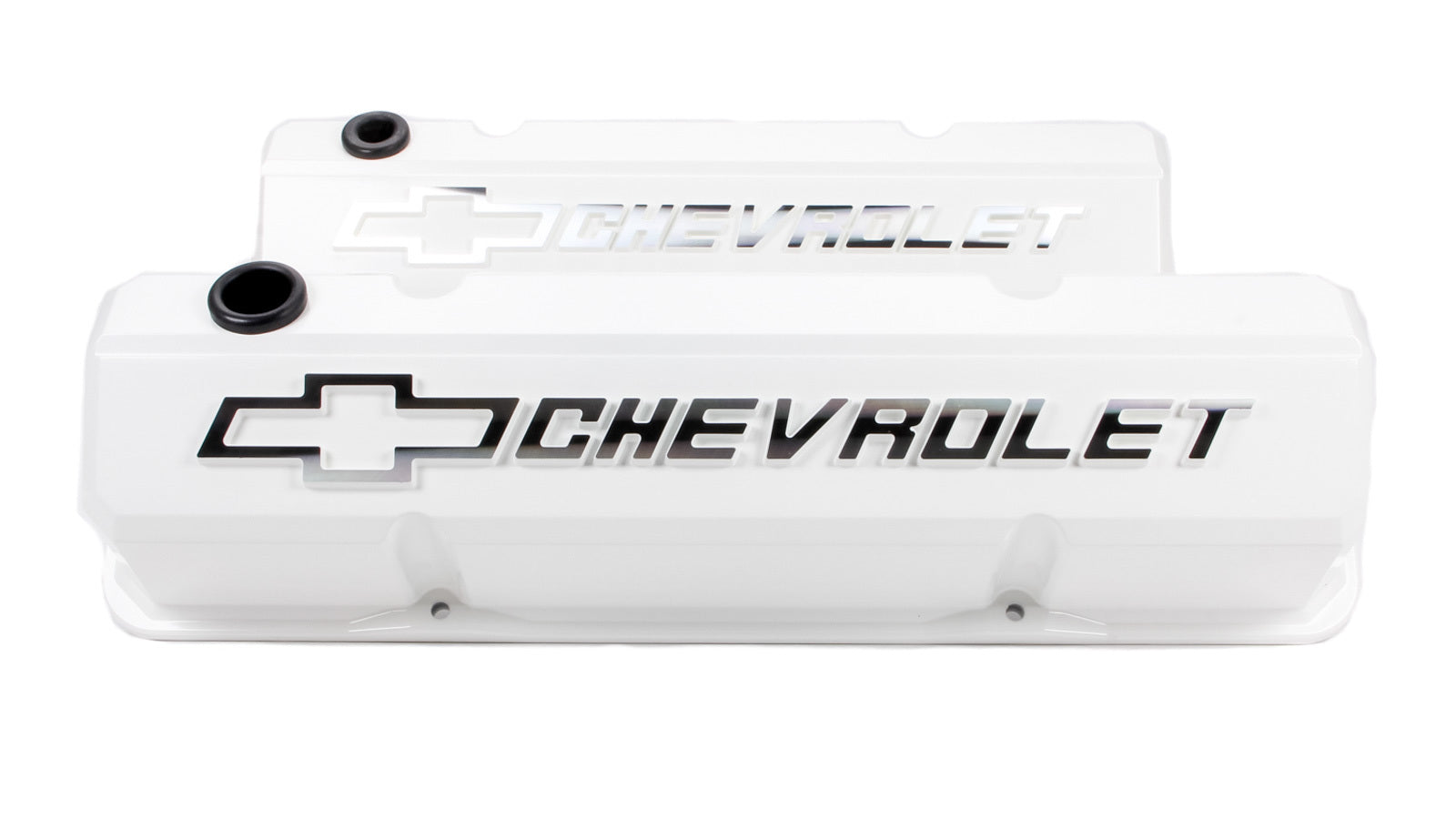 SBC Slant Edge V/C's - Die Cast - White Valve Covers Proform