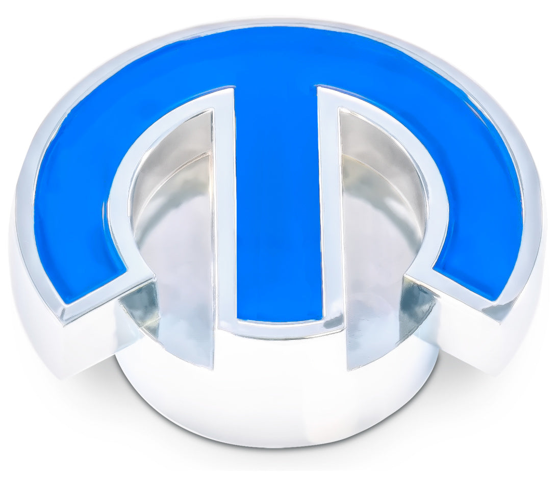 Mopar Deluxe Air Cleaner Nut Chrome w/Blue Emblem Air Cleaner Fastener Kits Proform