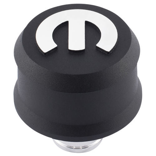 MOPAR Emblem Slant Edge Breather Cap Black Crink Valve Cover Breathers and Components Proform