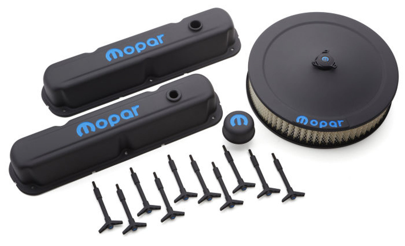 Engine Dress-Up Kit Blac k Crinkle w/Blue MOPAR Dress-Up Kits Proform