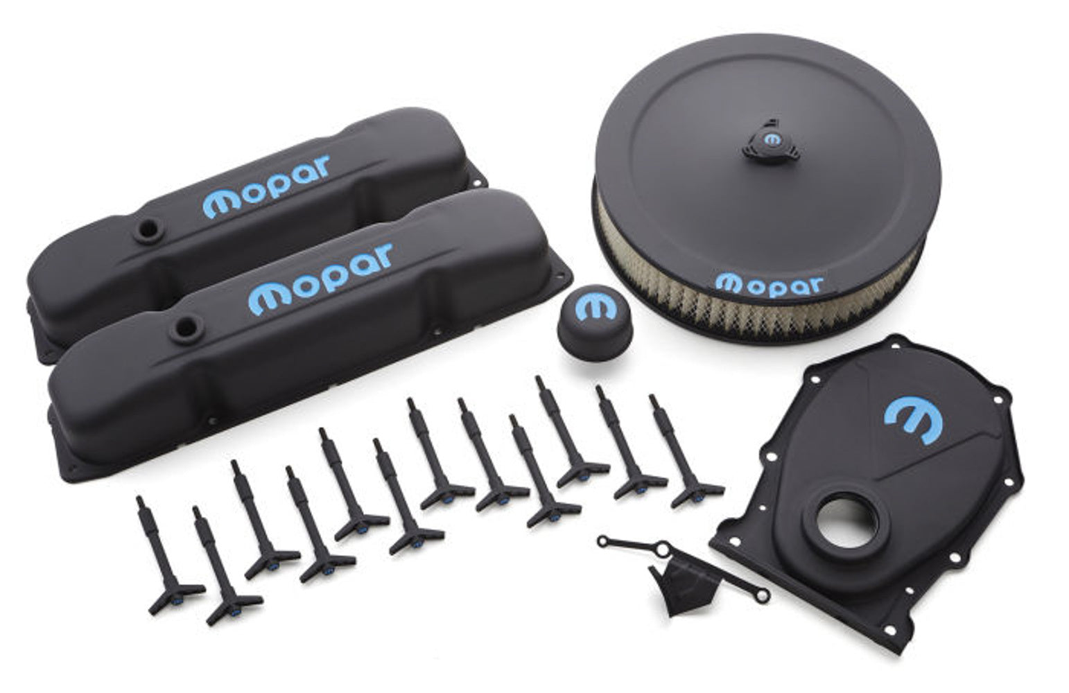 Engine Dress-Up Kit Blac k Crinkle w/Blue MOPAR Dress-Up Kits Proform