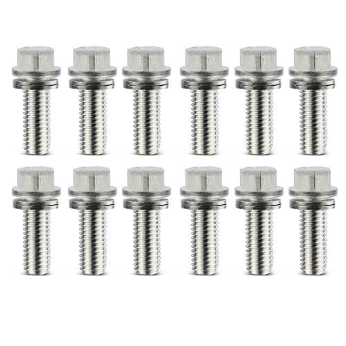 Wedge Locking Header Bolts 3/8 x 3/4L (12) Exhaust Header Bolt Proform