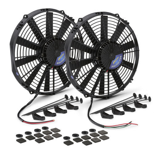 Universal Brushless Fan Dual 12in Straight Blade Engine Cooling Fan Proform
