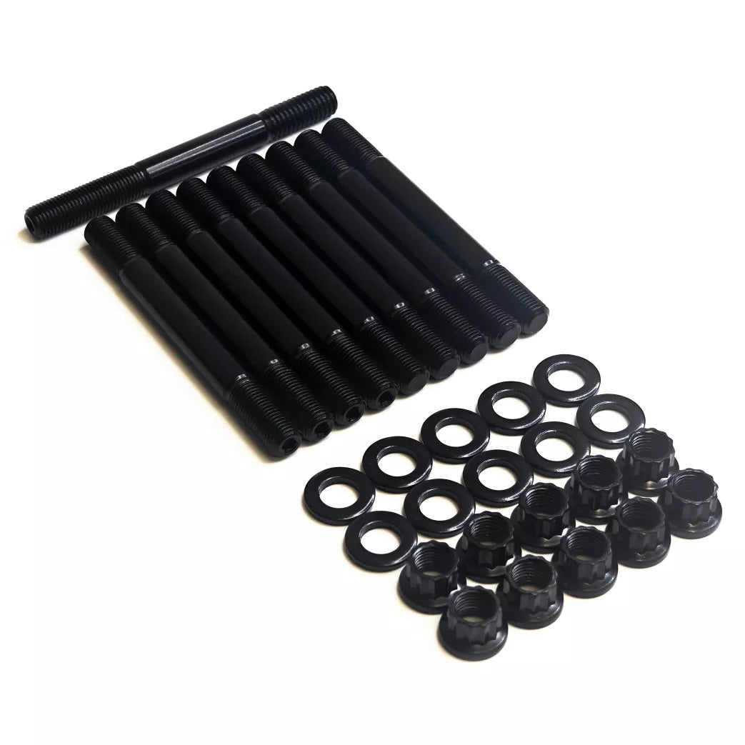Mitsu 4G63 Head Stud Kit 94+ 12pt Nuts & Washers Cylinder Head Fastener Kits PRW