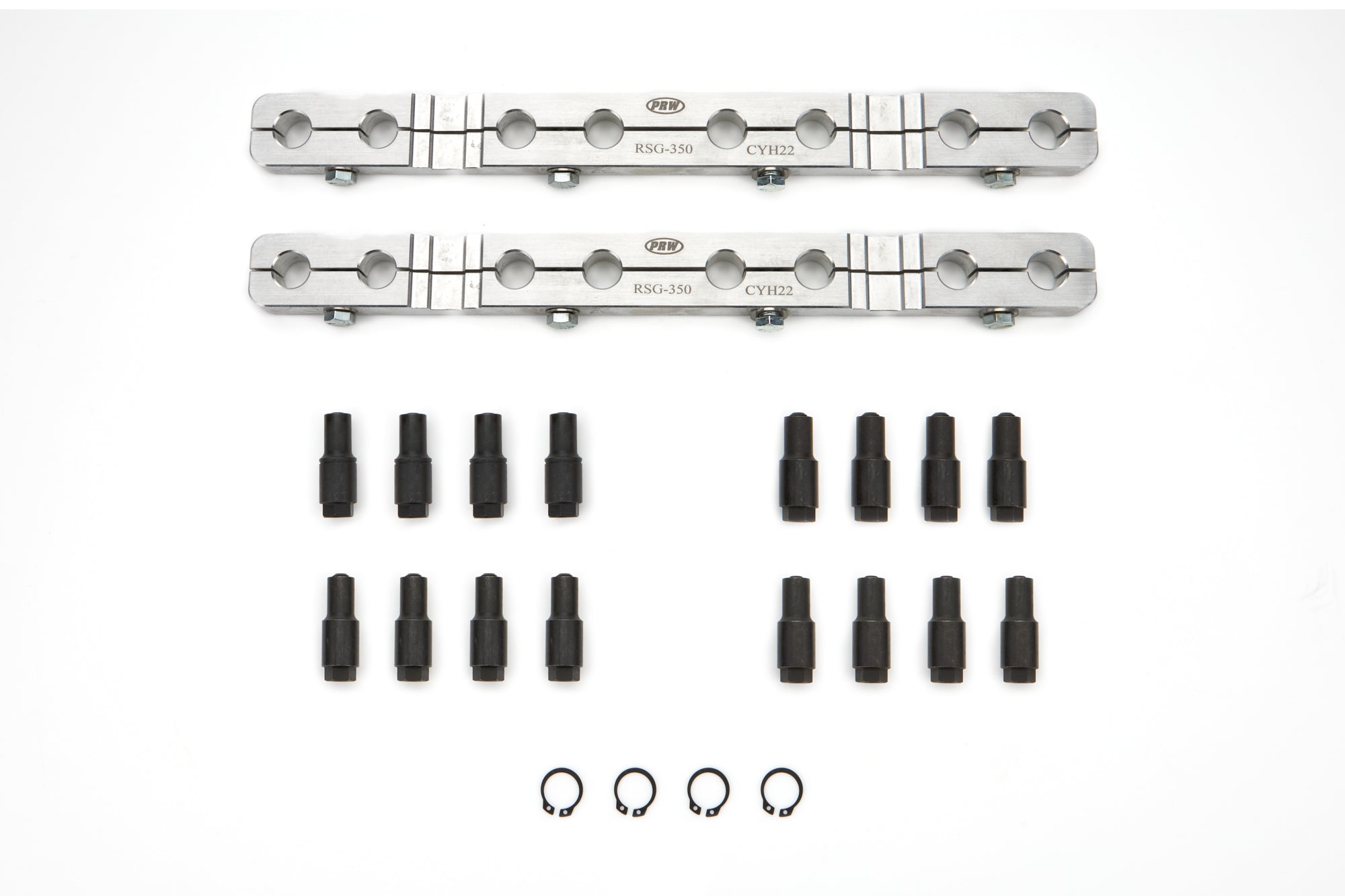 Billet Alum. Stud Girdle Kit - SBC Rocker Arm Stud Girdles PRW