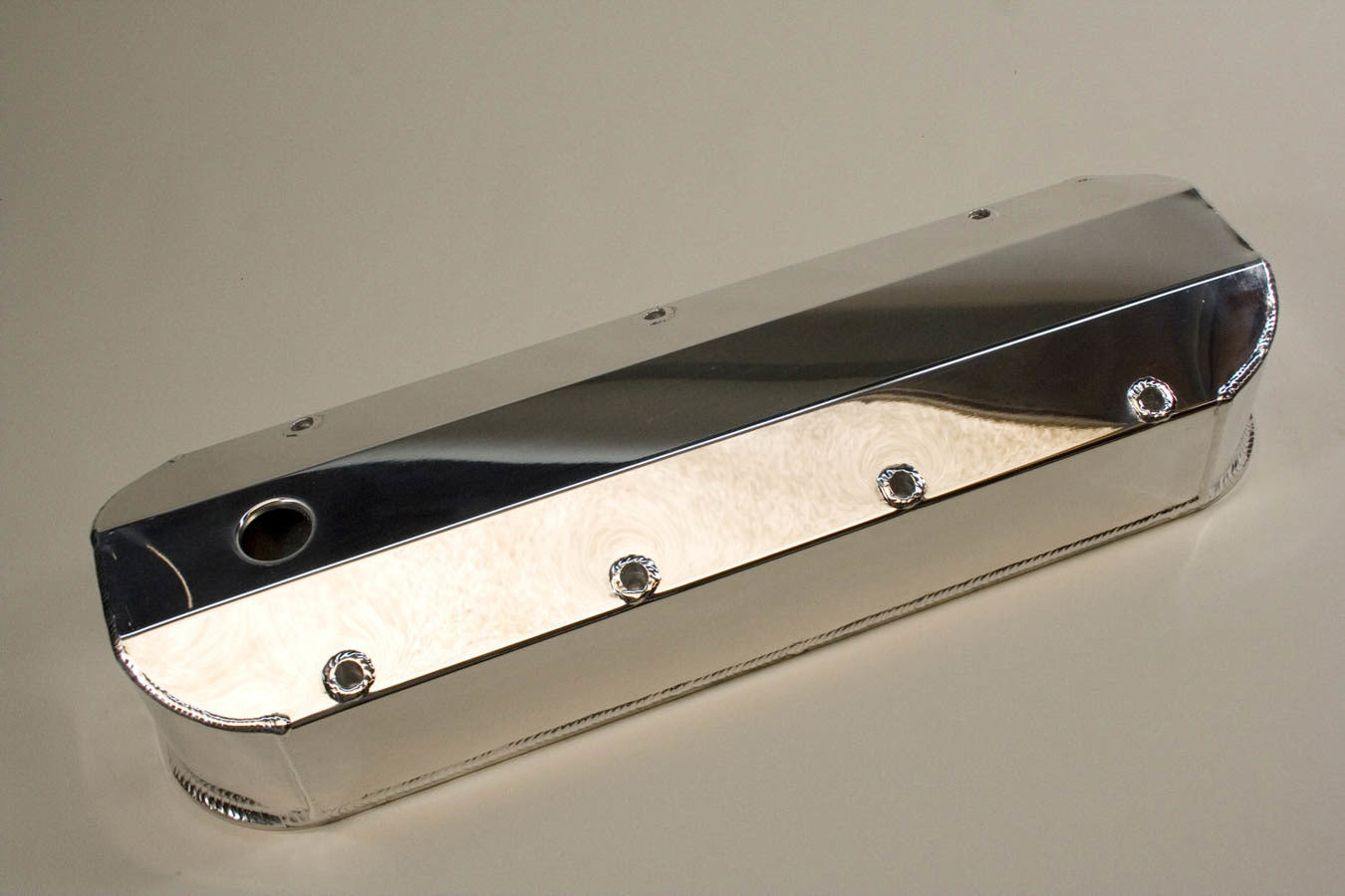 Billet Rail Fab. V/C's - BBC Tall Polished Valve Covers PRW