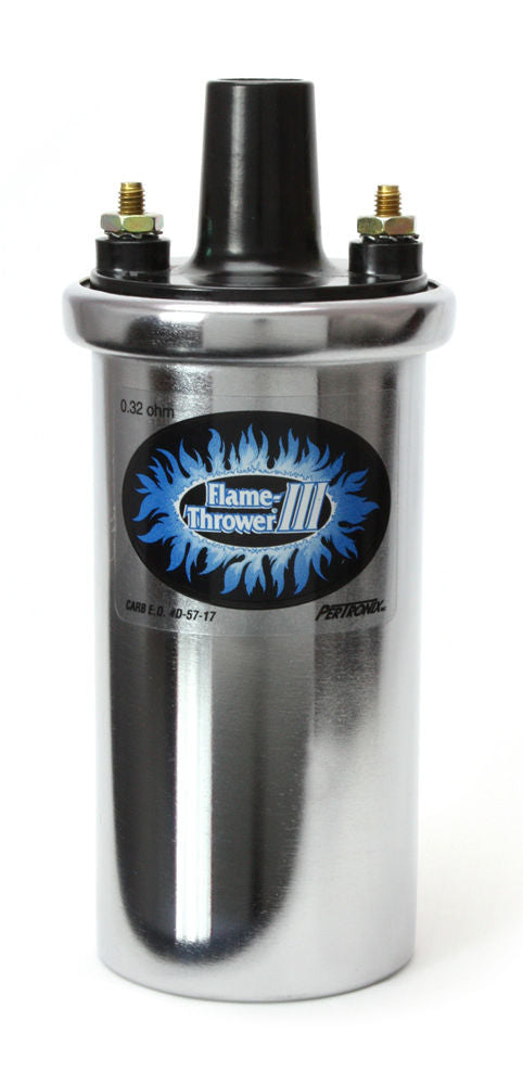 Flame-Thrower III Coil - Chrome - Oil Filled Ignition Coils Pertronix
