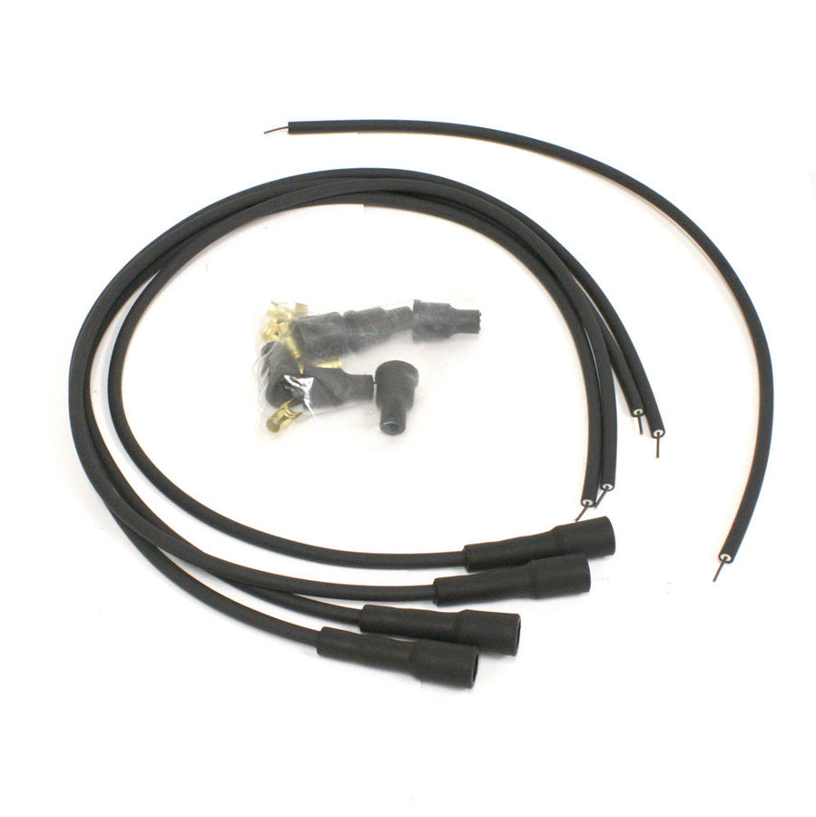 7mm Spark Plug Set Univ. British 4-Cylinder Black Spark Plug Wires Pertronix