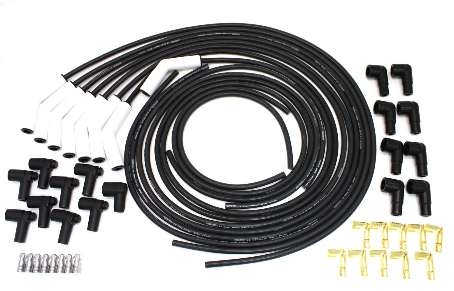 Univ. park Plug Wire Set 8mm w/45-Deg Ceramic Bts Spark Plug Wires Pertronix