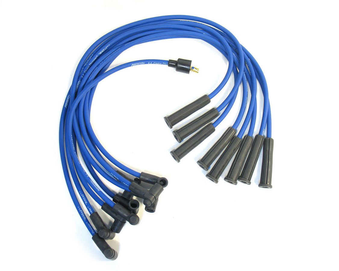 Wires 8mm Ford 289-302W Male Cap (Blue) Spark Plug Wires Pertronix