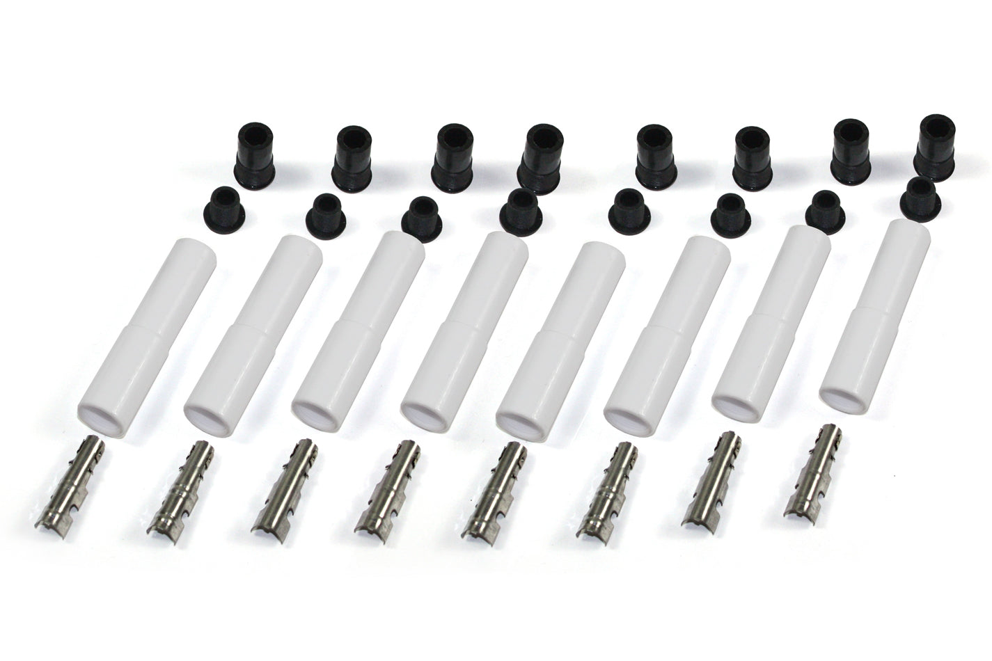 Ceramic Spark Plug Boot Kit Straight 8pk White Spark Plug Boots Pertronix