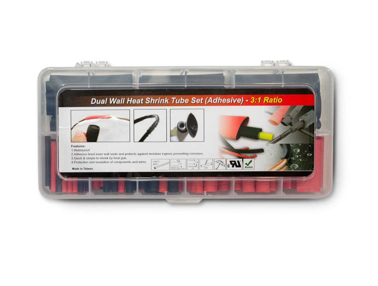 Shrink Tube Set 106pk Dual Wall Heat Shrink Sleeve Tubing Pertronix