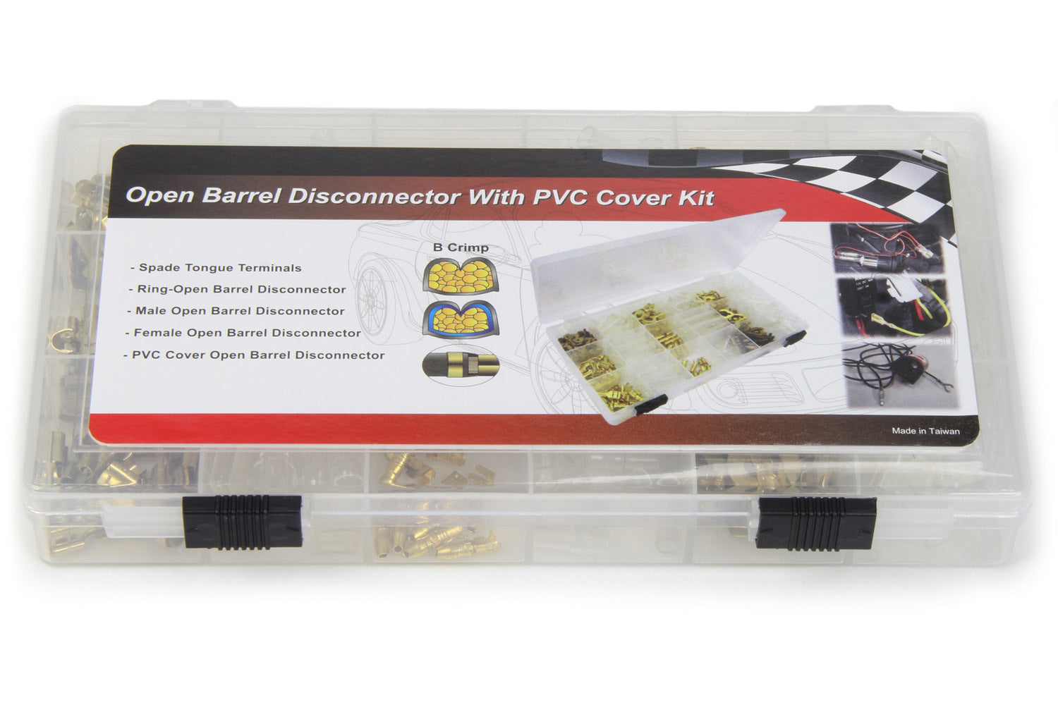 Terminal Kit Brass Open Barrel w/Covers (326pk) Wiring Connectors and Terminals Pertronix