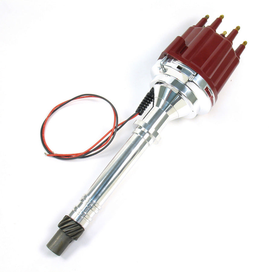 SBC/BBC Billet Dist. w/ Red Cap & Male Tower Distributors Pertronix