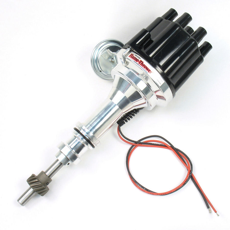 SBF 351W Billet Dist. w/Blk Cap Distributors Pertronix