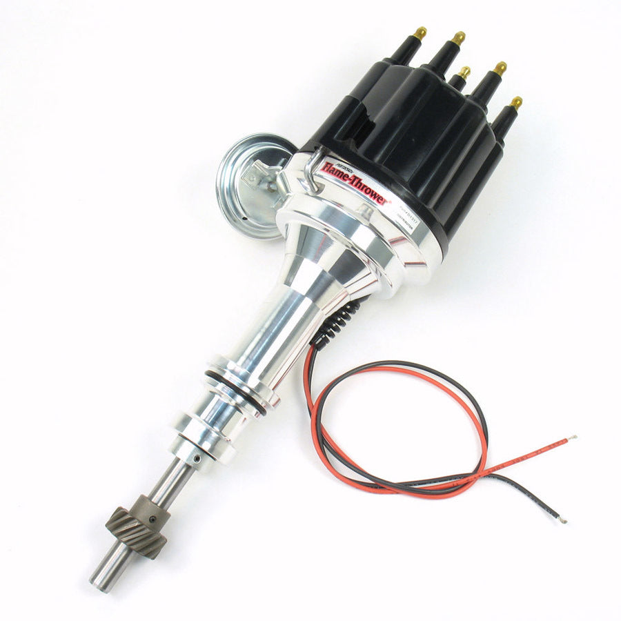 SBF Billet Distributor w/Black Male Cap Distributors Pertronix