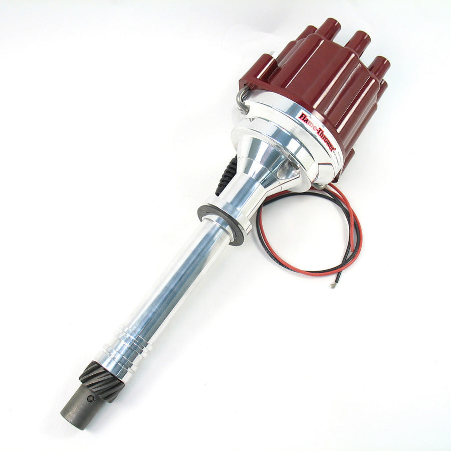 Chevy V8 Billet Marine Dist w/Red Female Cap Distributors Pertronix