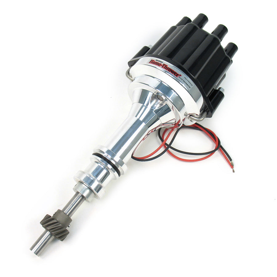 SBF 302 Billet Marine Distributor w/Black Cap Distributors Pertronix