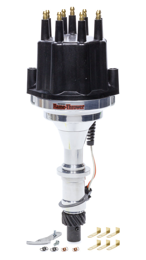 Billet Distributor Pont. V8 - Black Male Cap Distributors Pertronix
