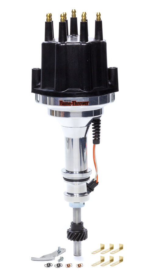 Billet Distributor SBF 351W - Black Male Cap Distributors Pertronix